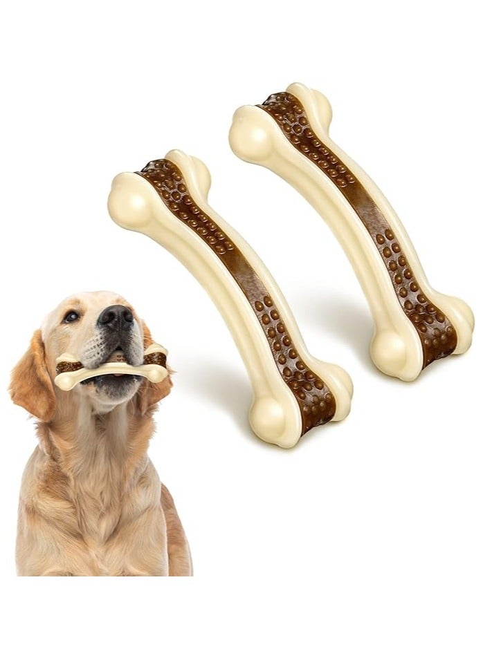 عام لعب للعض للكلاب، لعب فخذ للكلب للمعادين للعض، حزمة مكونة من لعبتين من النايلون بنكهة بقر، لعب للعض للكلب غير قابل للكسر، من النايلون غير سام بجودة غذائية، لأنواع كبيرة/متوسطة/صغيرة من الكلاب. - Image 1