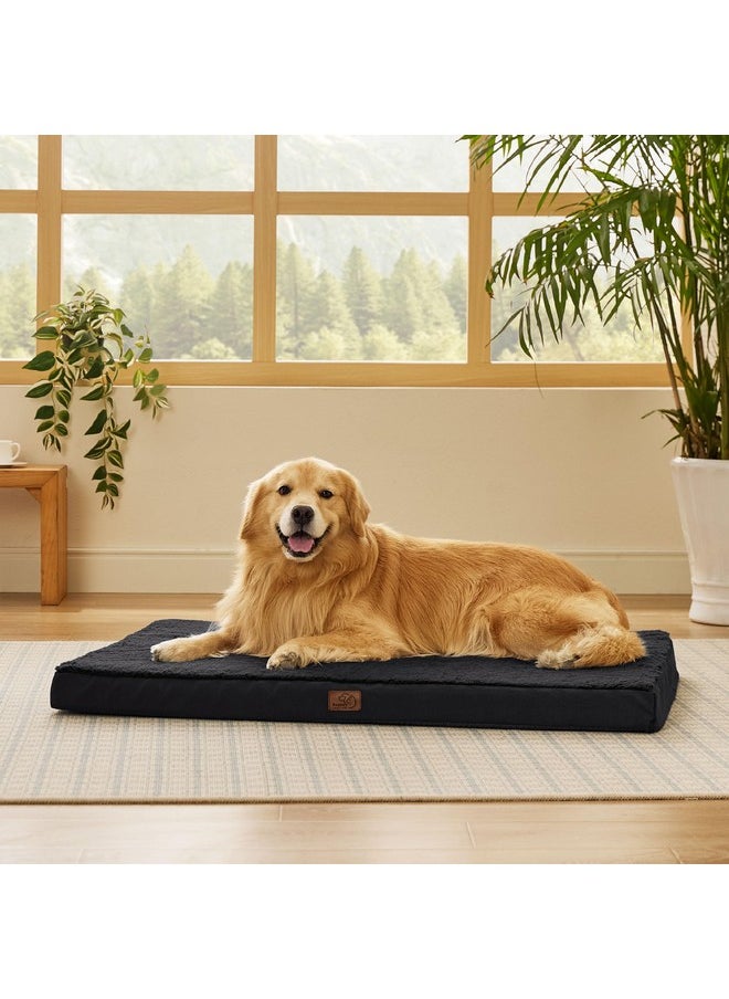 بيد شور أسرّة الكلاب من Bedsure كبيرة الحجم - سرير جرو كبير جدًا مقاوم للماء ومقاوم للعظام مع غطاء قابل للإزالة والغسل، وسجادة إسفنجية للحيوانات الأليفة على شكل قفص بيض، مناسبة للحيوانات الأليفة التي يصل وزنها إلى 100 رطل  - Image 2