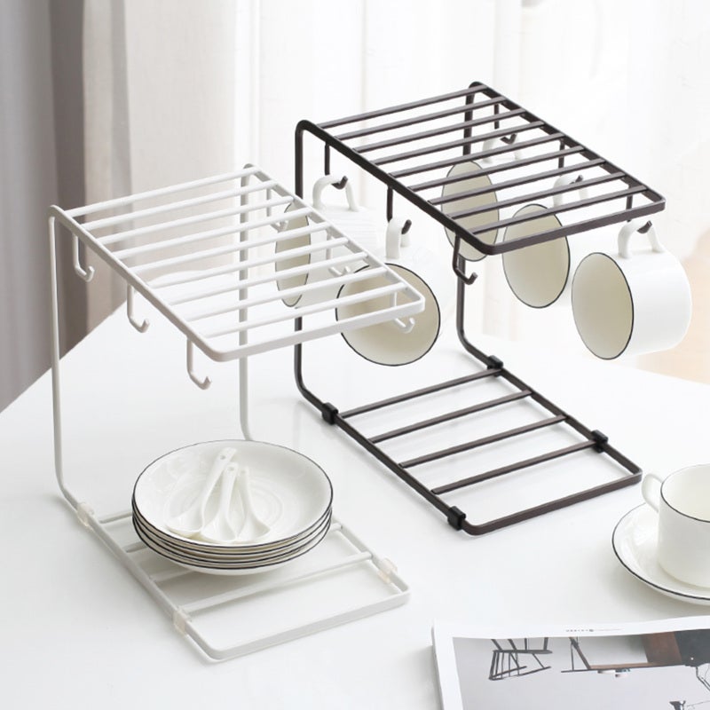 Mug Holder Stand for Mug 6 Hooks Coffee Mug Rack Cup Display Hanger Rack Home Storage Mug Hooks Countertop Organizer for Mugs - Image 5