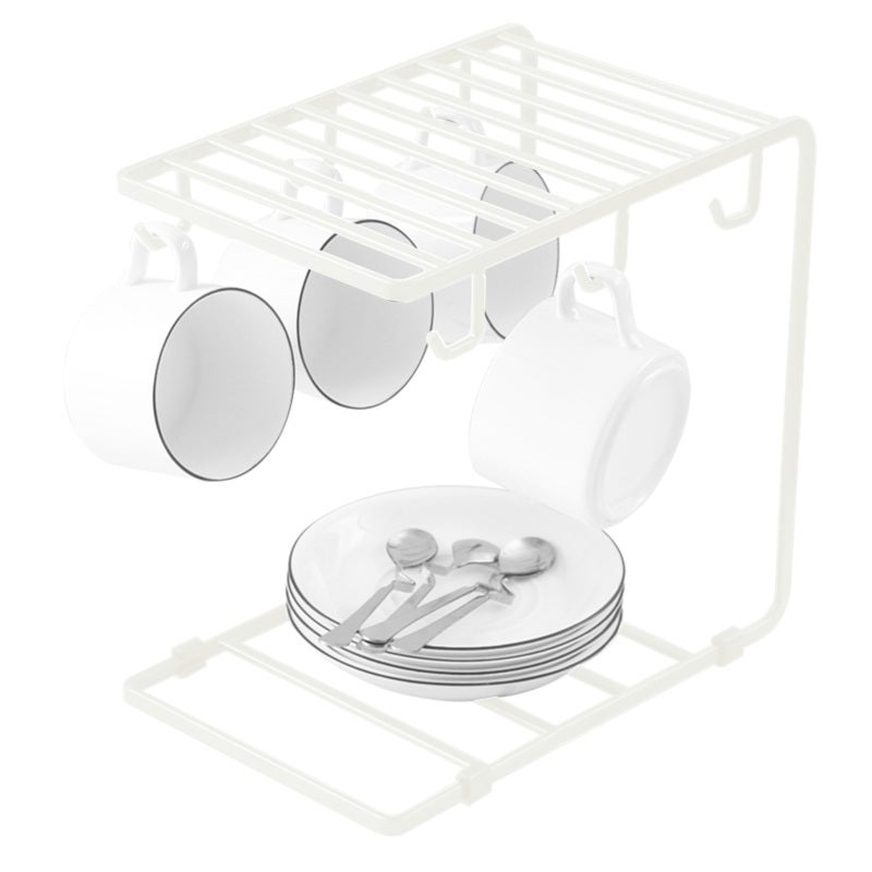 Mug Holder Stand for Mug 6 Hooks Coffee Mug Rack Cup Display Hanger Rack Home Storage Mug Hooks Countertop Organizer for Mugs - Image 1