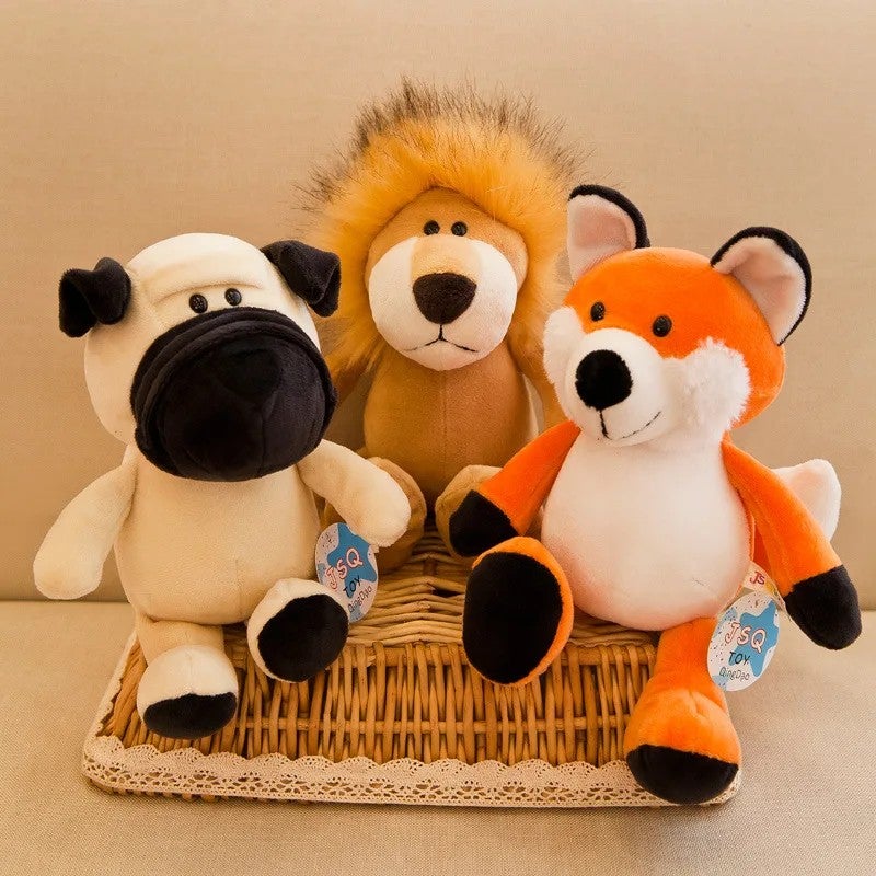 Y&D Newest  Jungle Animal Toys Soft Stuffed Fox Raccoon Giraffe Elephant Plush Toy - Image 3