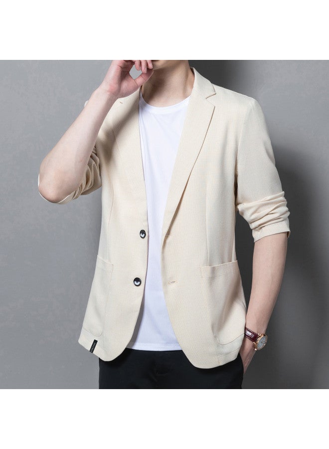 FOLUNSI 2024 Men's Casual Blazer Jacket Long Sleeve Cardigan Suit Coat - Image 4