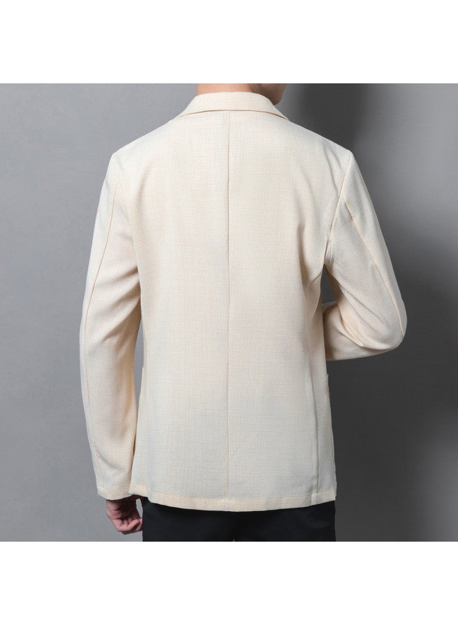 FOLUNSI 2024 Men's Casual Blazer Jacket Long Sleeve Cardigan Suit Coat - Image 5