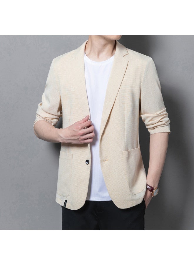 FOLUNSI 2024 Men's Casual Blazer Jacket Long Sleeve Cardigan Suit Coat - Image 3
