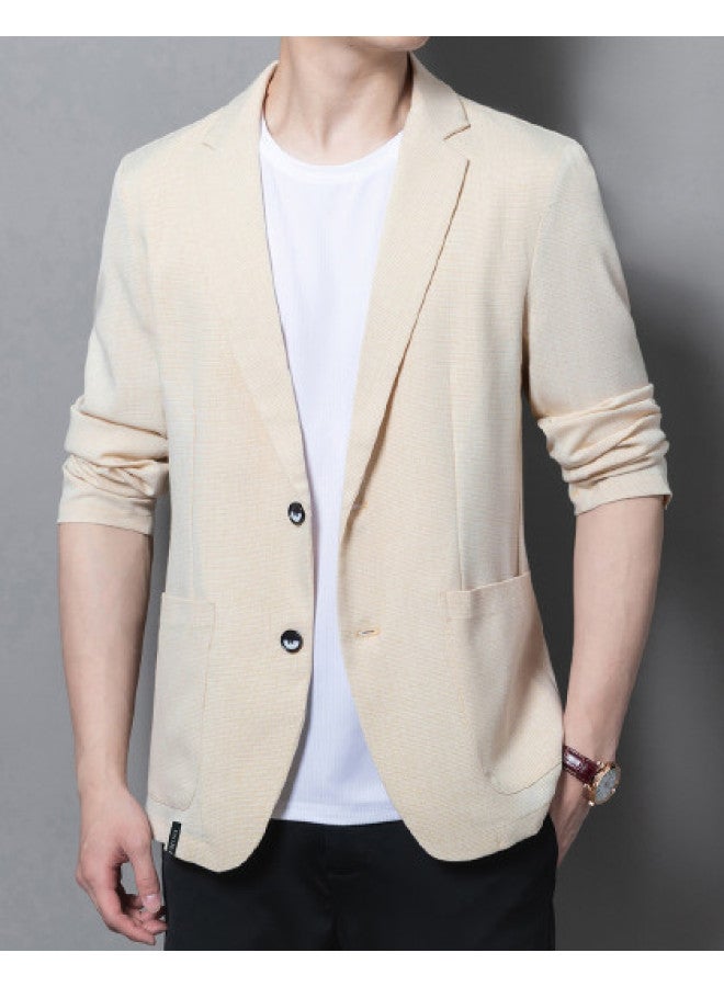 FOLUNSI 2024 Men's Casual Blazer Jacket Long Sleeve Cardigan Suit Coat - Image 1