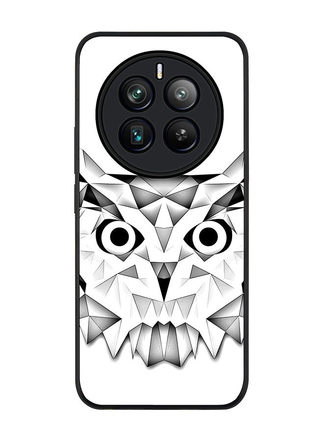 Stylizedd Rugged Black edge case for Realme 12 Pro / Realme 12 Pro Plus 5G, Slim fit Soft Case Flexible TPU Gel Thin Cover -  Poly Owl - Image 1