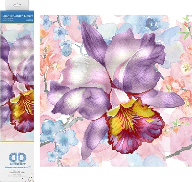 DIAMOND DOTZ DIAMOND DOTZ Sparkle Garden Mauve - 30.5 X 30.5CM (12 X 12IN)