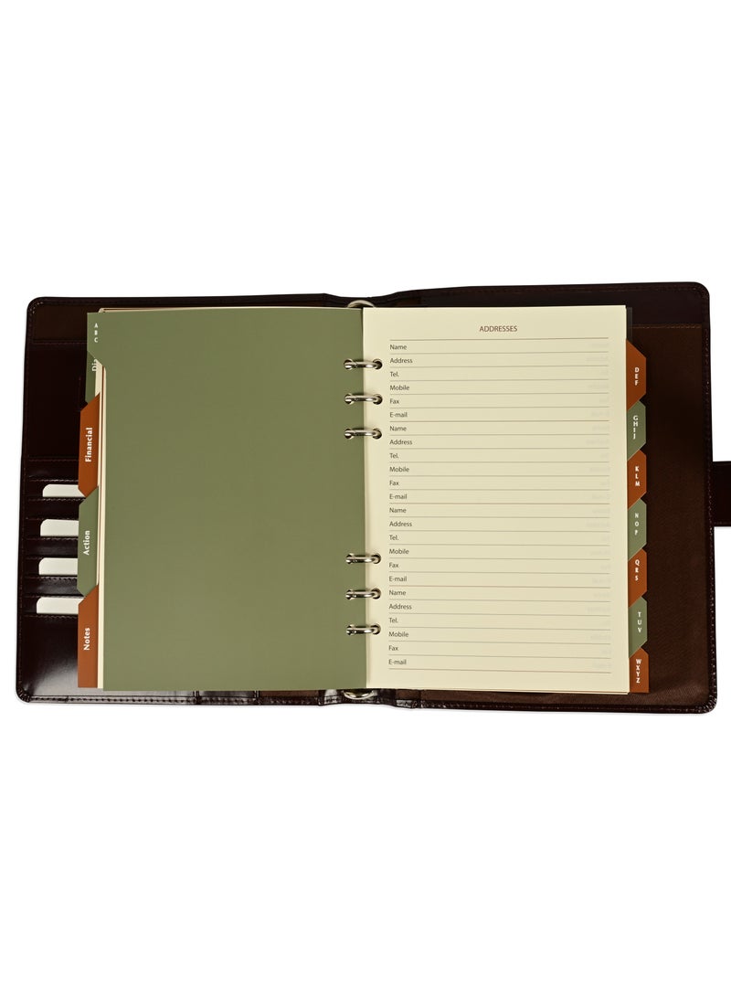 FIS® Leather Organizer "PLANUS", and Activity Journal, Size : A5 (14.8 x 21cm), Color : Bordo_FSORLO5BO - Image 3