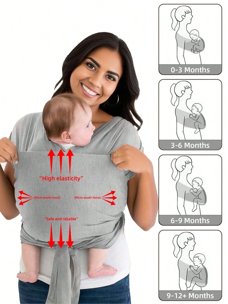 حمالة اطفال قطنية مرنة – حمالة اطفال مريحة وقابلة للتعديل لجميع المقاسات - Image 4