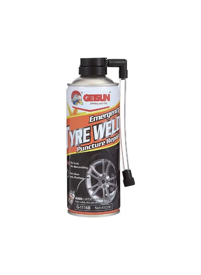 GETSUN Getsun G-1116 B Emergency Tyre Weld Puncture Repair- 450 ml  - Image 1