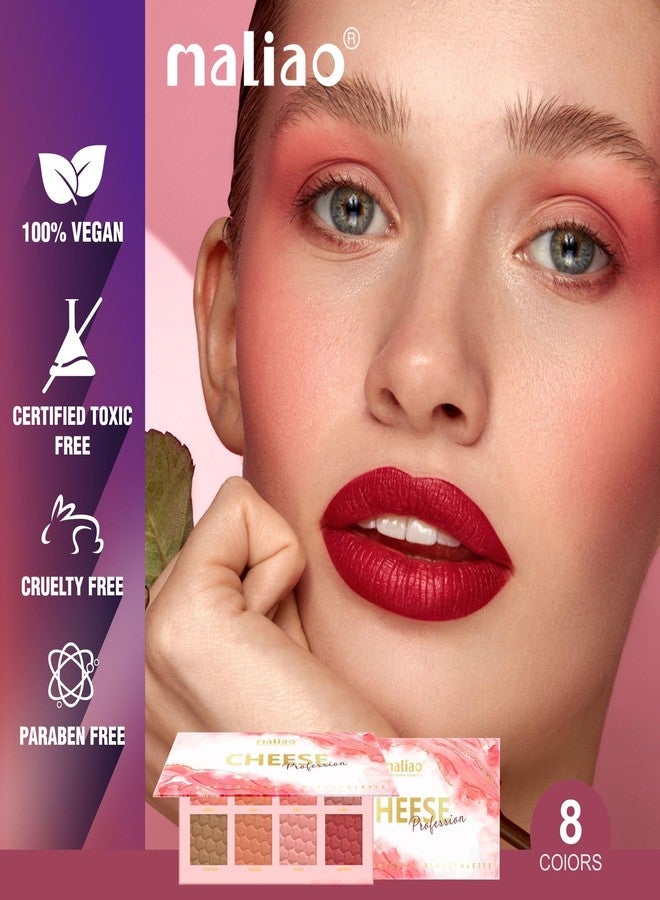 Maliao Cheese 8 Colors Contour & Blush Palette - Sculpt, Define, Glow - Image 4