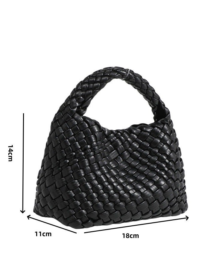 Woven Vegetable Basket Fashion Bag Portable Shoulder Crossbody Bucket Women'S Bag - Image 5