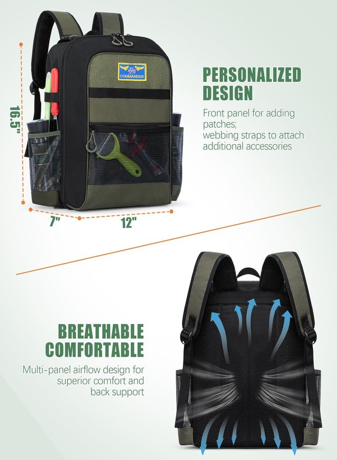 Marscamd Camp Kitchen Organizer Backpack with Paper Towel Holder, Hanging Camping Utensil Storage Bag with Multi Pockets for Camping Utensils, Barbecue Tool, Bag Only, Black - Image 4