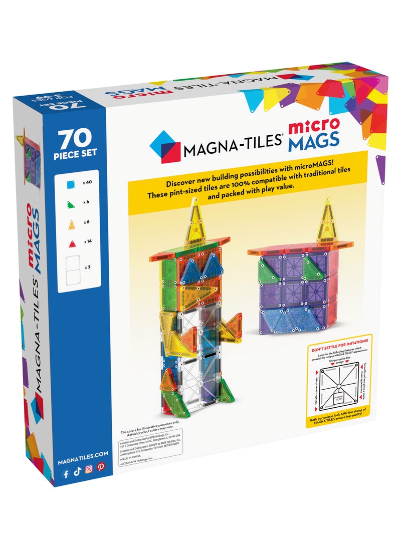 MAGNA-TILES - MicroMAGS 70 Piece Deluxe Set - Image 1