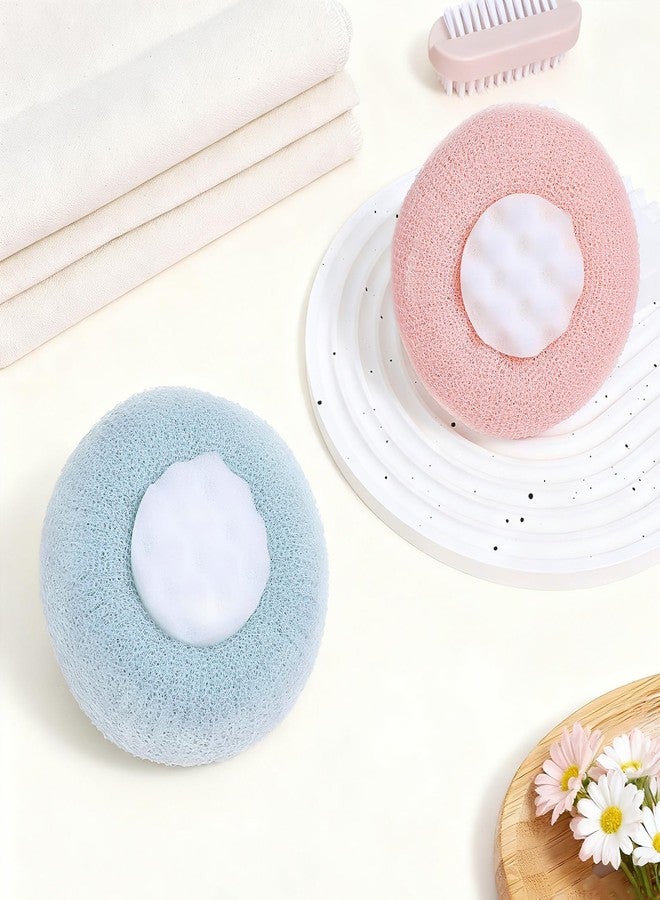 YBEATY 2 PCS Soft Sunflower Suction Cup Bath Ball Bath Body Brush Exfoliating Mesh Sponge Cleaning Scrubber Sponge with Finger Rings Shower Loofah Sponges for Women Men Scrub The Body Accessories - Image 5