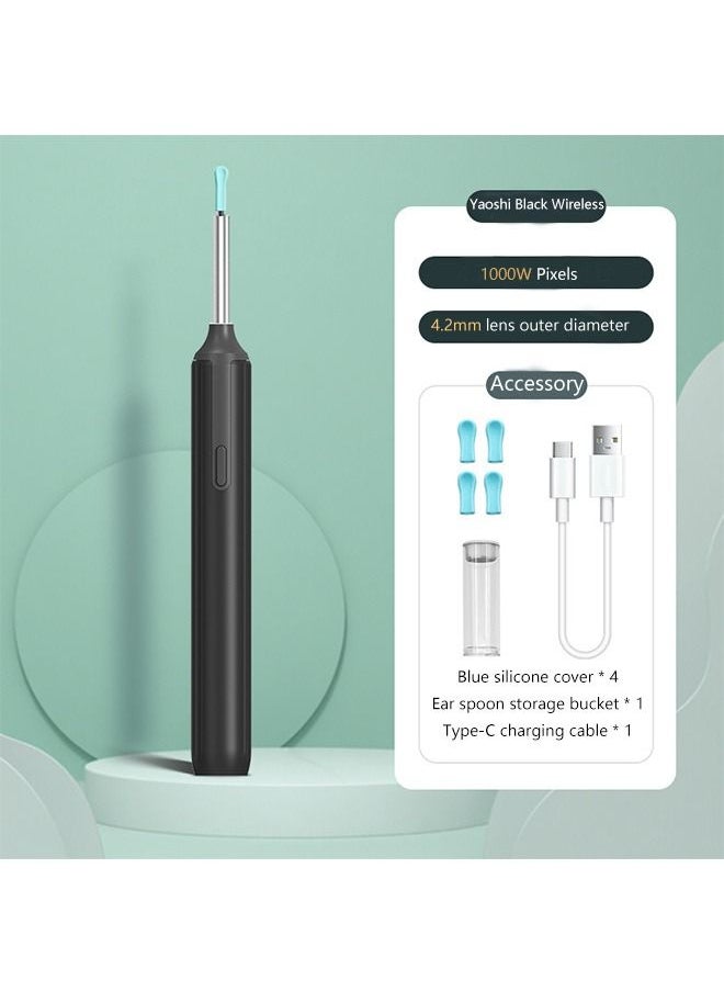 WEMART - Intelligent Visual Ear Picking Spoon High Definition Ear Picking Tool For Android Apple Phone Universal (Black) - Image 1