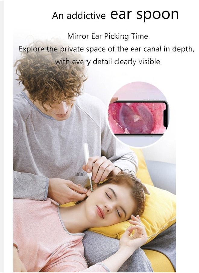 WEMART - Intelligent Visual Ear Picking Spoon High Definition Ear Picking Tool For Android Apple Phone Universal (Black) - Image 1