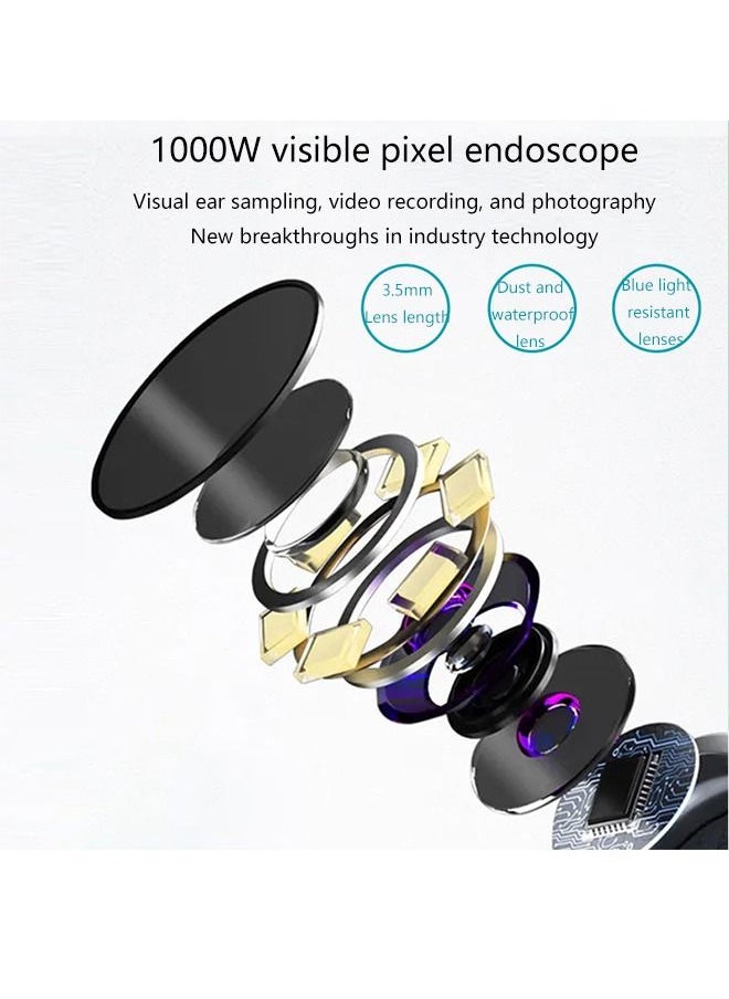 WEMART - Intelligent Visual Ear Picking Spoon High Definition Ear Picking Tool For Android Apple Phone Universal (Black) - Image 1