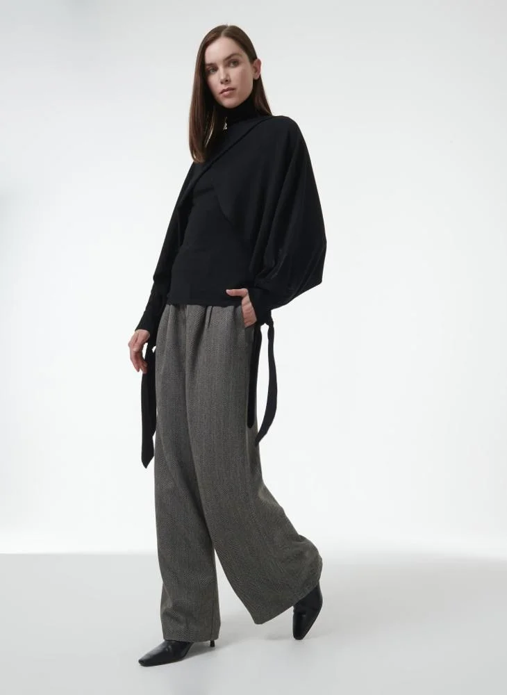 Leem Layered Butterfly Sleeve Knitted Sweater