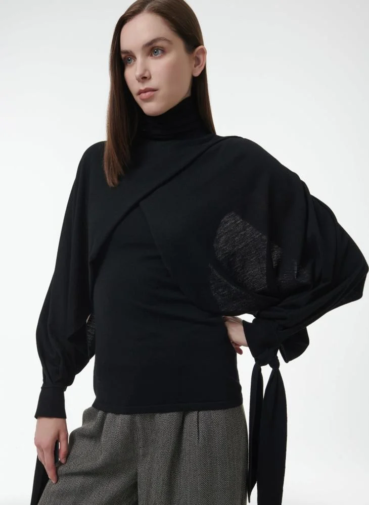 Leem Layered Butterfly Sleeve Knitted Sweater