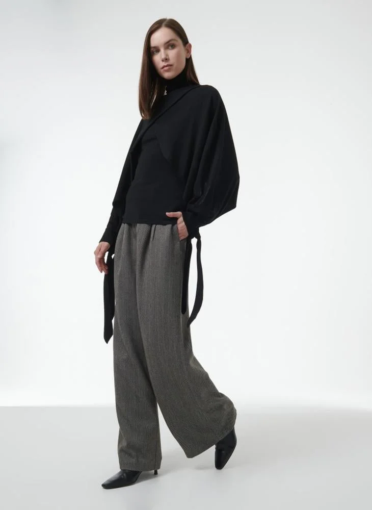Leem Layered Butterfly Sleeve Knitted Sweater