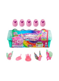 SPIN MASTER Hatchimals CollEGGtibles, Rainbow-Cation Llama Family Carton with Surprise Playset, 10 Characters, 2 Accessories  - Image 1