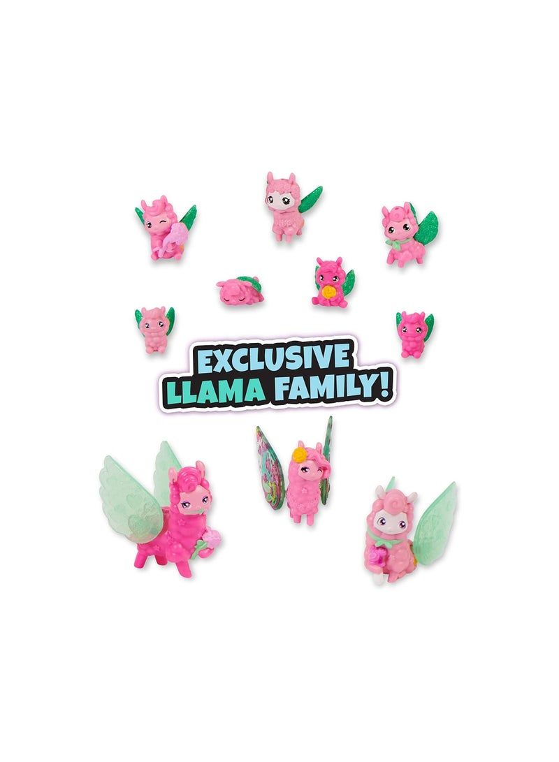 SPIN MASTER Hatchimals CollEGGtibles, Rainbow-Cation Llama Family Carton with Surprise Playset, 10 Characters, 2 Accessories  - Image 3