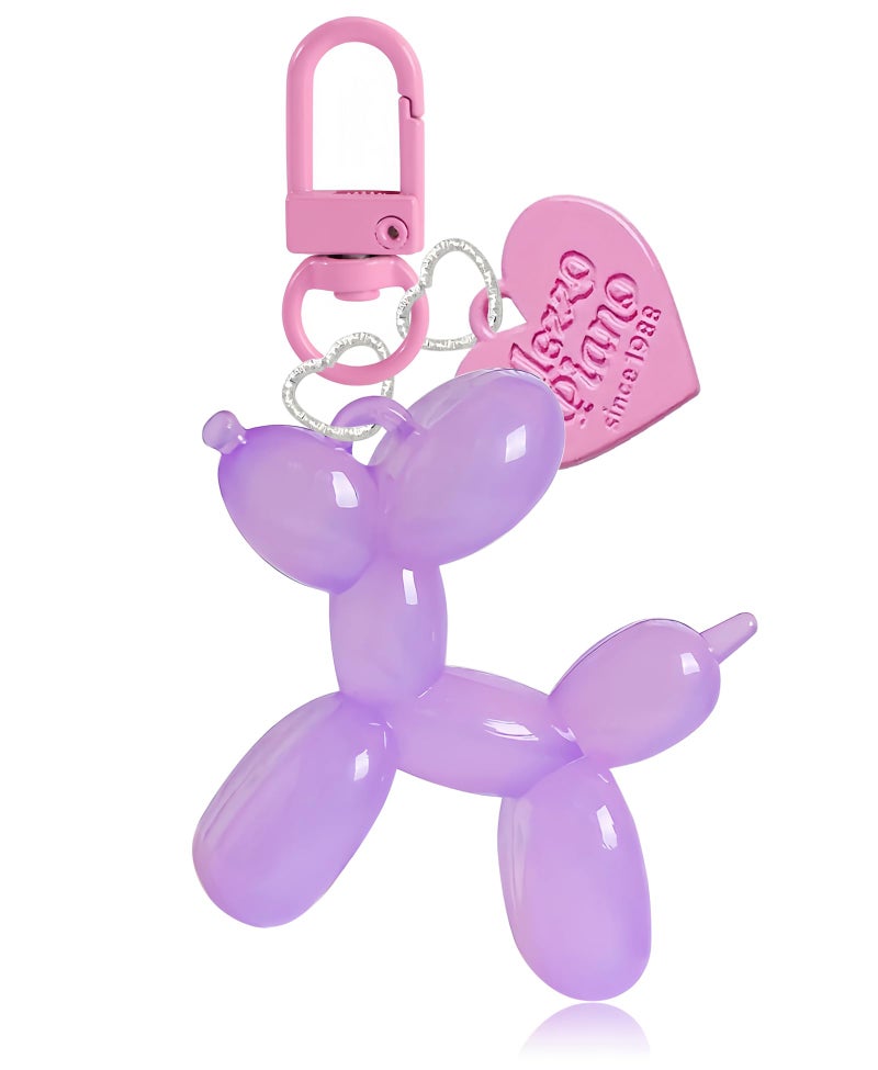 LAEKOU Jelly Balloon Dog Design Keychain for Women, Cute Girls Key Chain, Bag Charms Accessories for Car Purse Backpack - Image 1