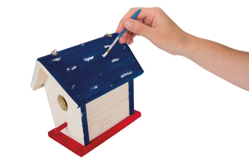 Toysmith Beetle & Bee Paint A Bird Base, Backyard Birdhouse Kit, Bird House Painting Kit for Kids, DIY Arts & Crafts Gardening For Kids & Teens, Boys & Girls - Image 2