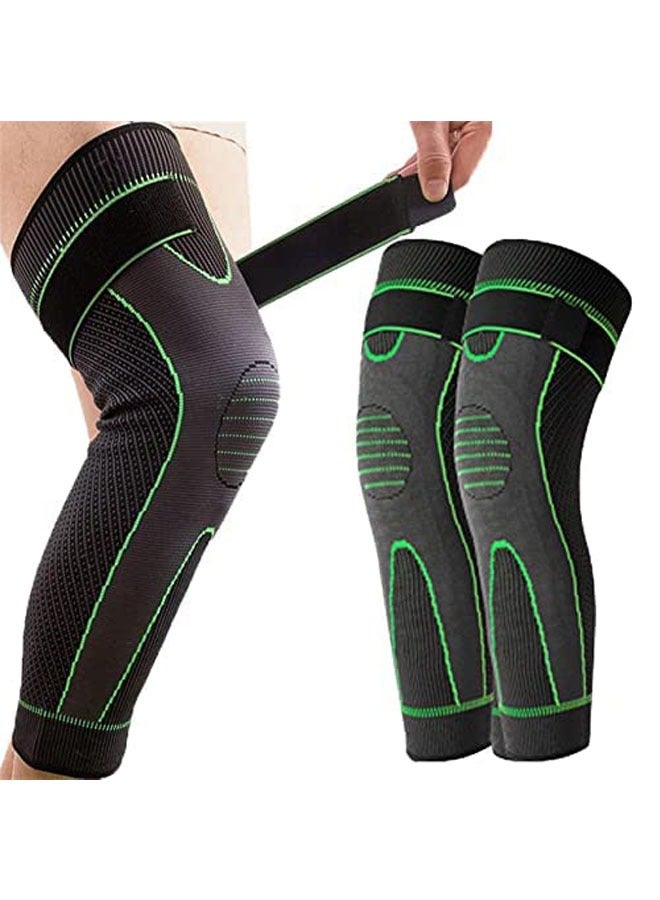 Sports bilateral straps velvet warm knee pads warm outdoor sports compression knee pads heating nylon knee pads - Image 1