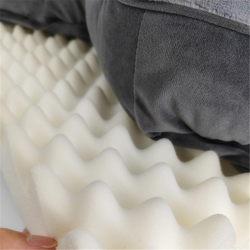 Medium Dog Couch Beds - Washable Orthopedic Dog Beds and Couch with Removable Flannel Zipper Cover (Brown M: 72 * 57 * 18cm/28 * 22.4 * 7inch) (Green L: 90 * 63 * 18cm/35.4 * 24.8 * 7inch) - Image 4