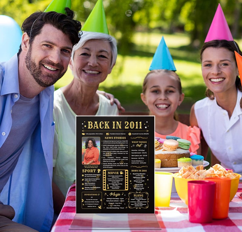 Paintio Back in 2011 Birthday Card - 13th Birthday Gift - 13th Birthday Decoration for Her or Him - Funny Table Centerpiece for 13 Years Old Birthday Party [Poster Unframed 8x10 In] - Image 4