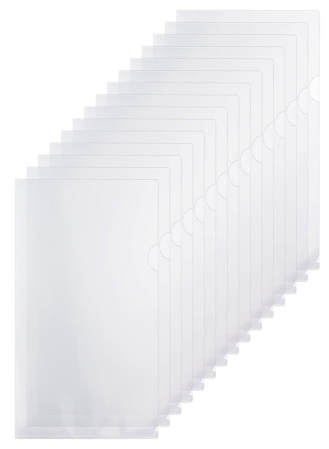 YoeeJob 15 Packs Clear Document Folders for 8.5"x11" and A4 Sheets, L-Type Plastic Folders for Protection and Storage, Suitable for School and Office - Image 1