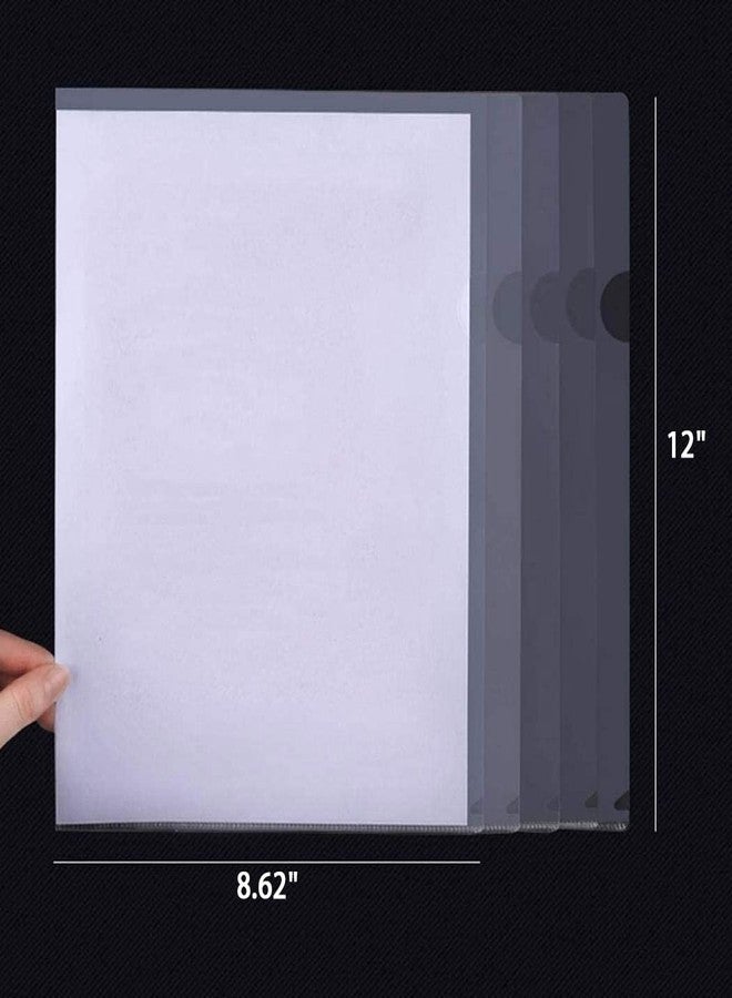 YoeeJob 15 Packs Clear Document Folders for 8.5"x11" and A4 Sheets, L-Type Plastic Folders for Protection and Storage, Suitable for School and Office - Image 2