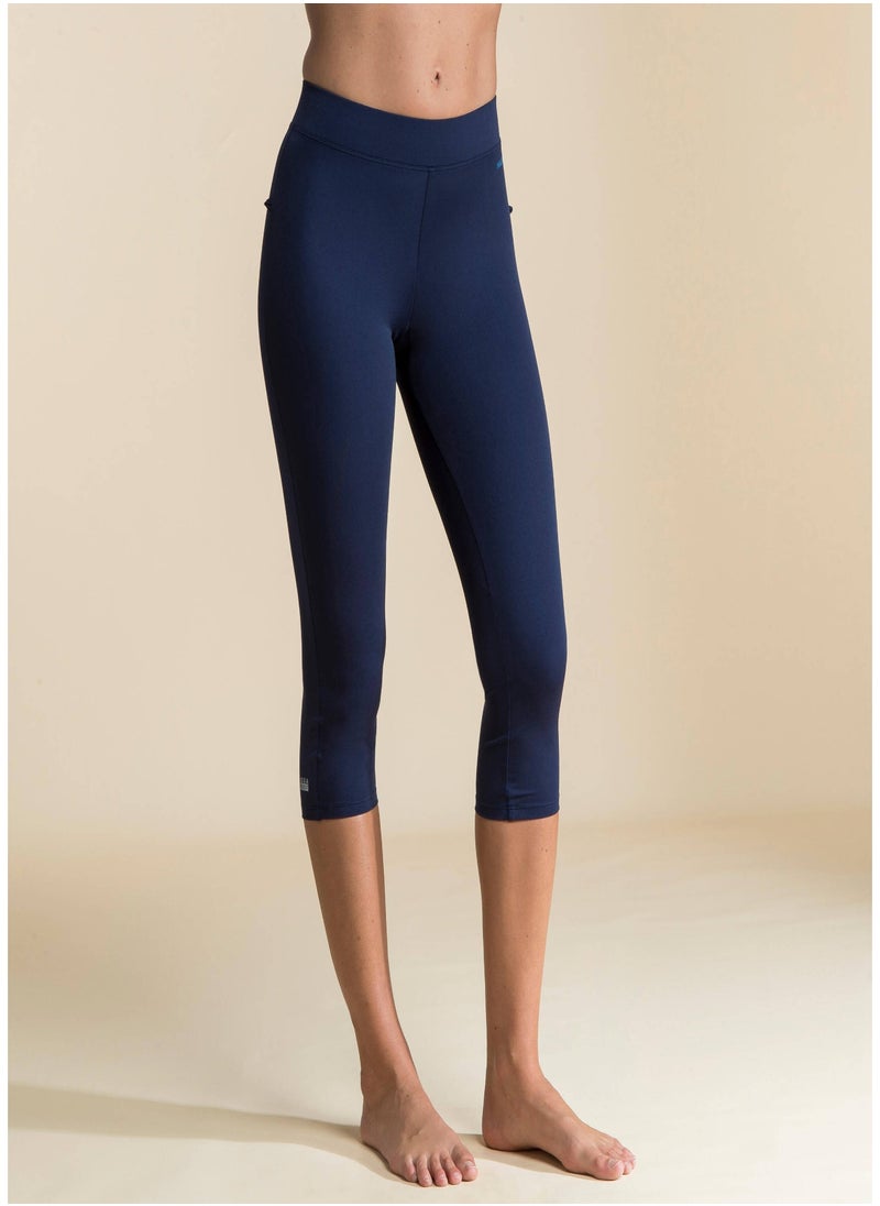 NABAIJI NABAIJI by DECATHLON, Women Swimming Leggings Una Durable & Chlorine-Resistant Navy Blue  - Image 1