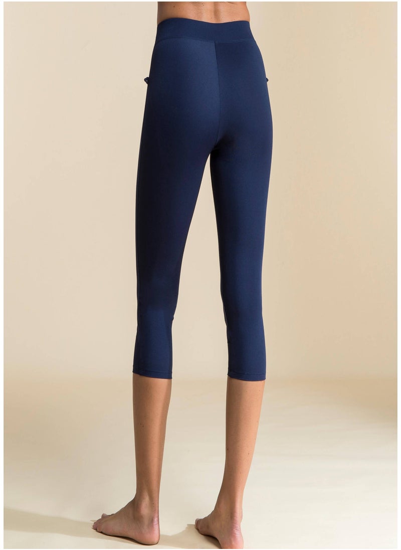 NABAIJI NABAIJI by DECATHLON, Women Swimming Leggings Una Durable & Chlorine-Resistant Navy Blue  - Image 3