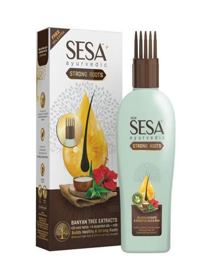 Sesa Ayurvedic Strong Roots Hair Oil With Banyan Tree Extracts - Clinically Proven - Prevents Hair Fall, Supports Growth, Repairs Damage clear 100ml - Image 1