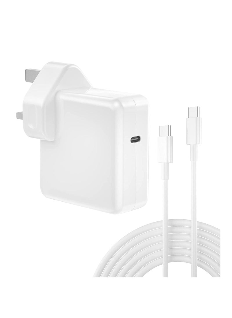 Generic - Macbook Pro Charger 96W Usb-C Power Adapter For Macbook Pro Air 13 14 15 16 Inch Mac Book Retina M2 M1 2022 2021 2020 2019 2018 2017 2016 Usb-C To C Fast Charging Charger For IPad Pro/All USB C Device - Image 1