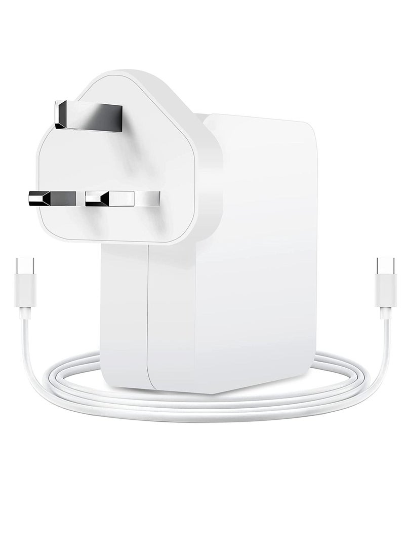 Generic - Macbook Pro Charger 96W Usb-C Power Adapter For Macbook Pro Air 13 14 15 16 Inch Mac Book Retina M2 M1 2022 2021 2020 2019 2018 2017 2016 Usb-C To C Fast Charging Charger For IPad Pro/All USB C Device - Image 1