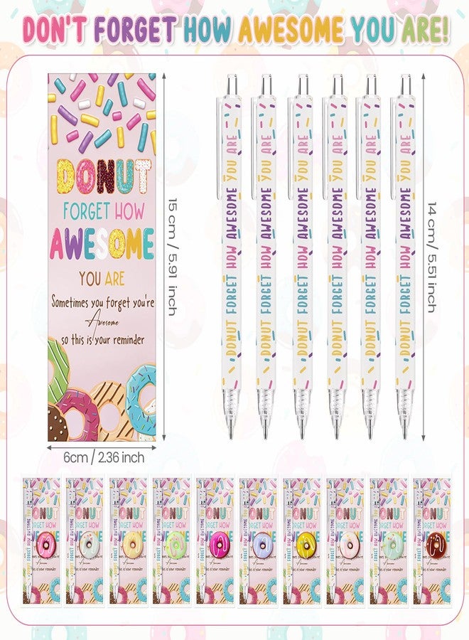 TecUnite 40 Sets Donuts Gifts Bulk Graduation Employee Coworker Appreciation Team Inspirational Donuts Pen Stress Ball Awesome Card Nurse Teacher Volunteer Funny Office Staff Gifts - Image 3