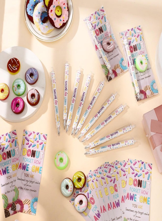 TecUnite 40 Sets Donuts Gifts Bulk Graduation Employee Coworker Appreciation Team Inspirational Donuts Pen Stress Ball Awesome Card Nurse Teacher Volunteer Funny Office Staff Gifts - Image 5