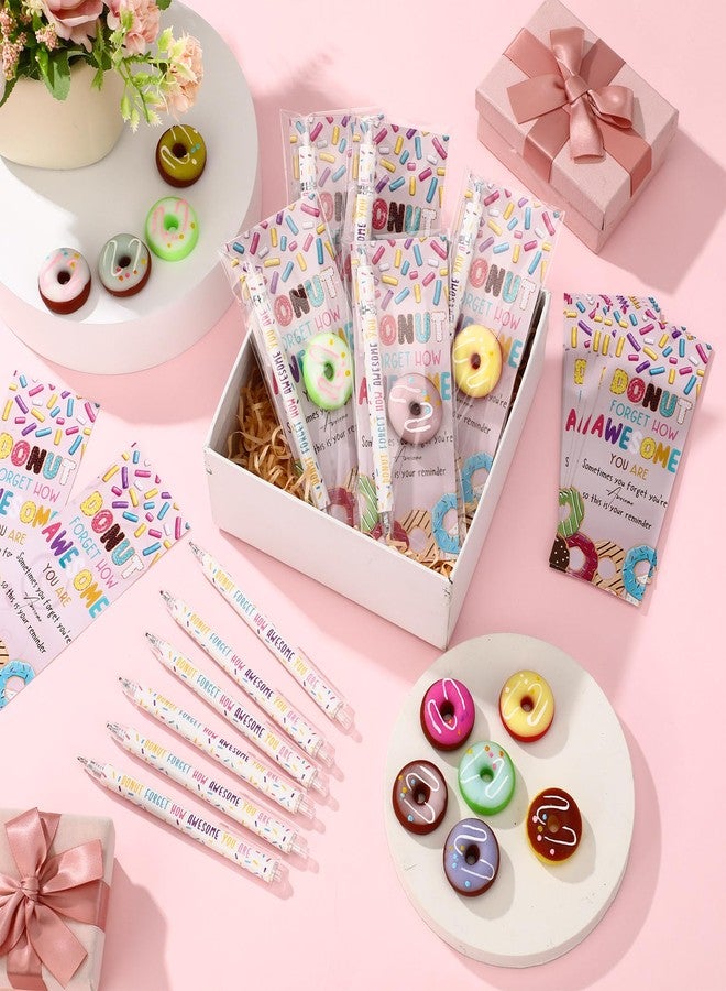 TecUnite 40 Sets Donuts Gifts Bulk Graduation Employee Coworker Appreciation Team Inspirational Donuts Pen Stress Ball Awesome Card Nurse Teacher Volunteer Funny Office Staff Gifts - Image 4