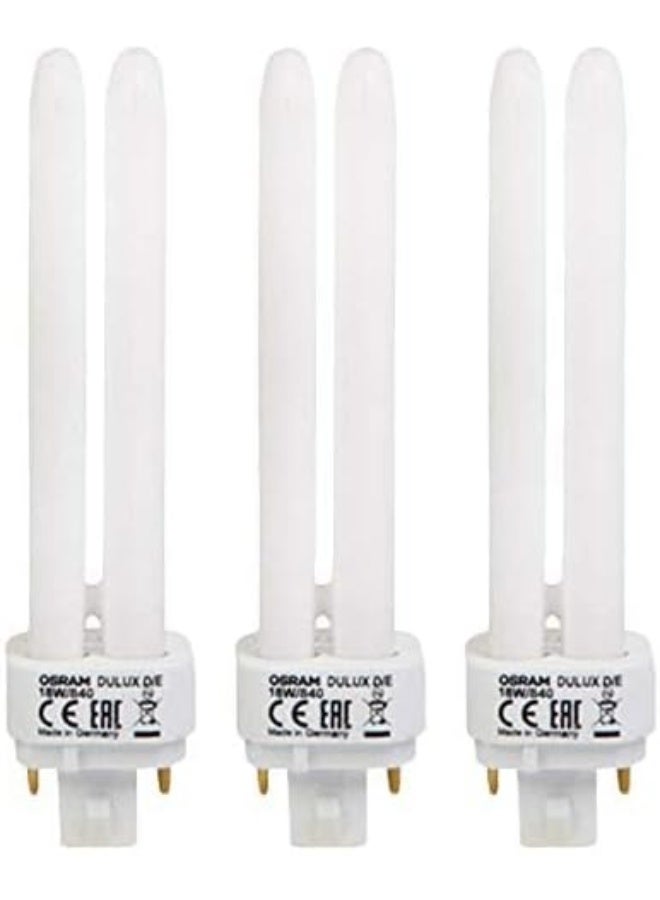Osram Home Decorative And Durable 18 Watts 4 Pin Day Light Cfl Bulb (Pack Of 3) - White - Image 2