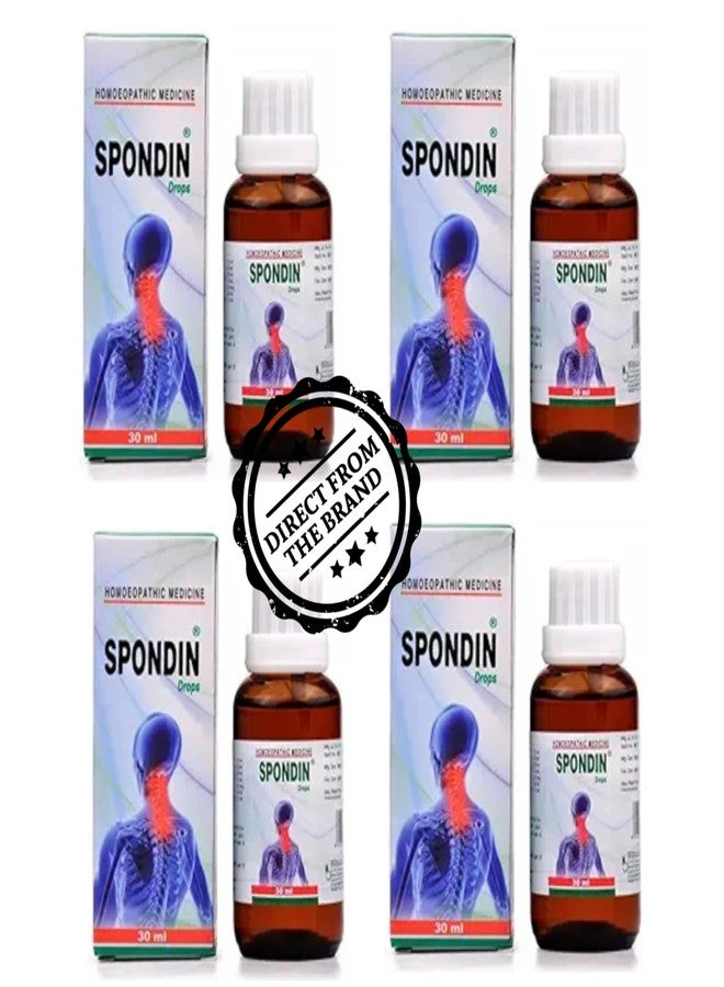 Bhargava Phytolab Spondin Drops Advanced Fast Neck Pain Relief,Effective Homeopathic Remedy for Numbness, Stiffness & Shoulder Pain 30Ml* 4 Pack - Image 1