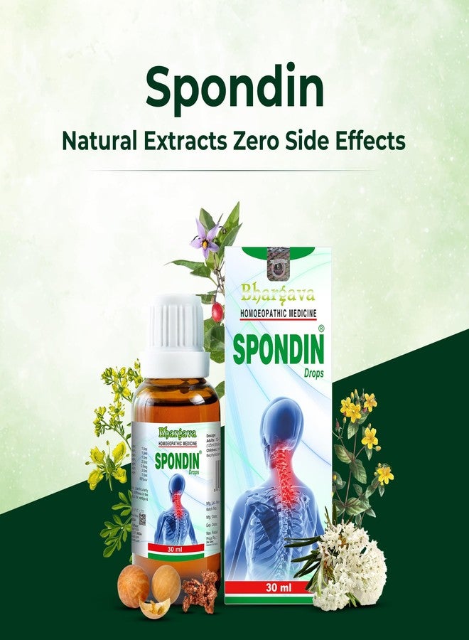 Bhargava Phytolab Spondin Drops Advanced Fast Neck Pain Relief,Effective Homeopathic Remedy for Numbness, Stiffness & Shoulder Pain 30Ml* 4 Pack - Image 2