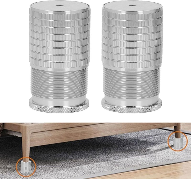 Adjustable Furniture Leg Risers Strong Support for Sofa Chair Bed Furniture 43-75mm Aluminum Alloy 2Pcs for Home Improvement (Gray) - Image 2