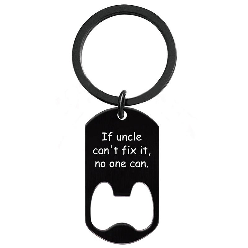Keychain Bottle Opener Family Father'S Day Gift Relatives Couple Friends Gift Engraving Metal Keychain - Image 5