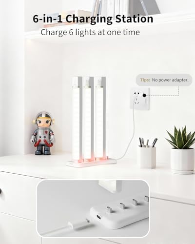 Rihvy USB Under Cabinet Lighting Charging Station with 6 Type-c Charging Ports, Portable Motion Sensor Light Indoor Multi-Light Storage & Charging Base, Reduction in Recharge Duration - Image 3