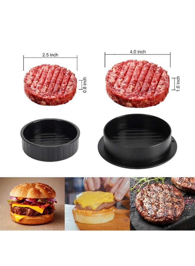 كيلا مكبس برجر، صانع فطائر البرجر، قالب برجر 3 في 1 غير لاصق للحوم واللحم البقري والخضروات، أدوات مطبخ لصنع فطائر البرجر المحشوة للشواء - Image 4