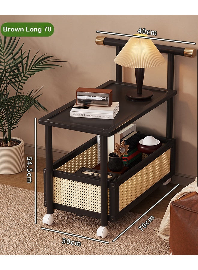 إن كي أكس طاولة جانبية متحركة لغرفة المعيشة باللون الأسود 71*40*70 سم - Image 2